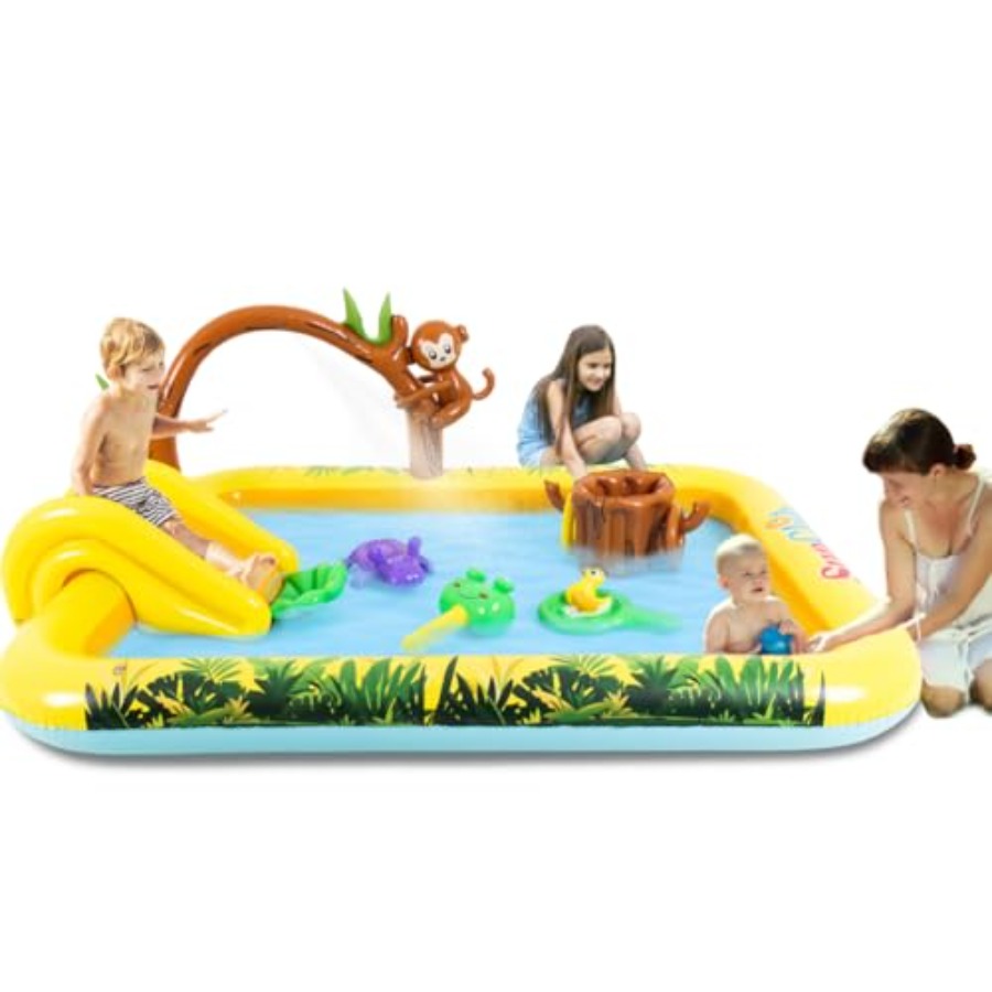 Kids Outdoor Pool - Pusat bermain hewan hutan tiup untuk