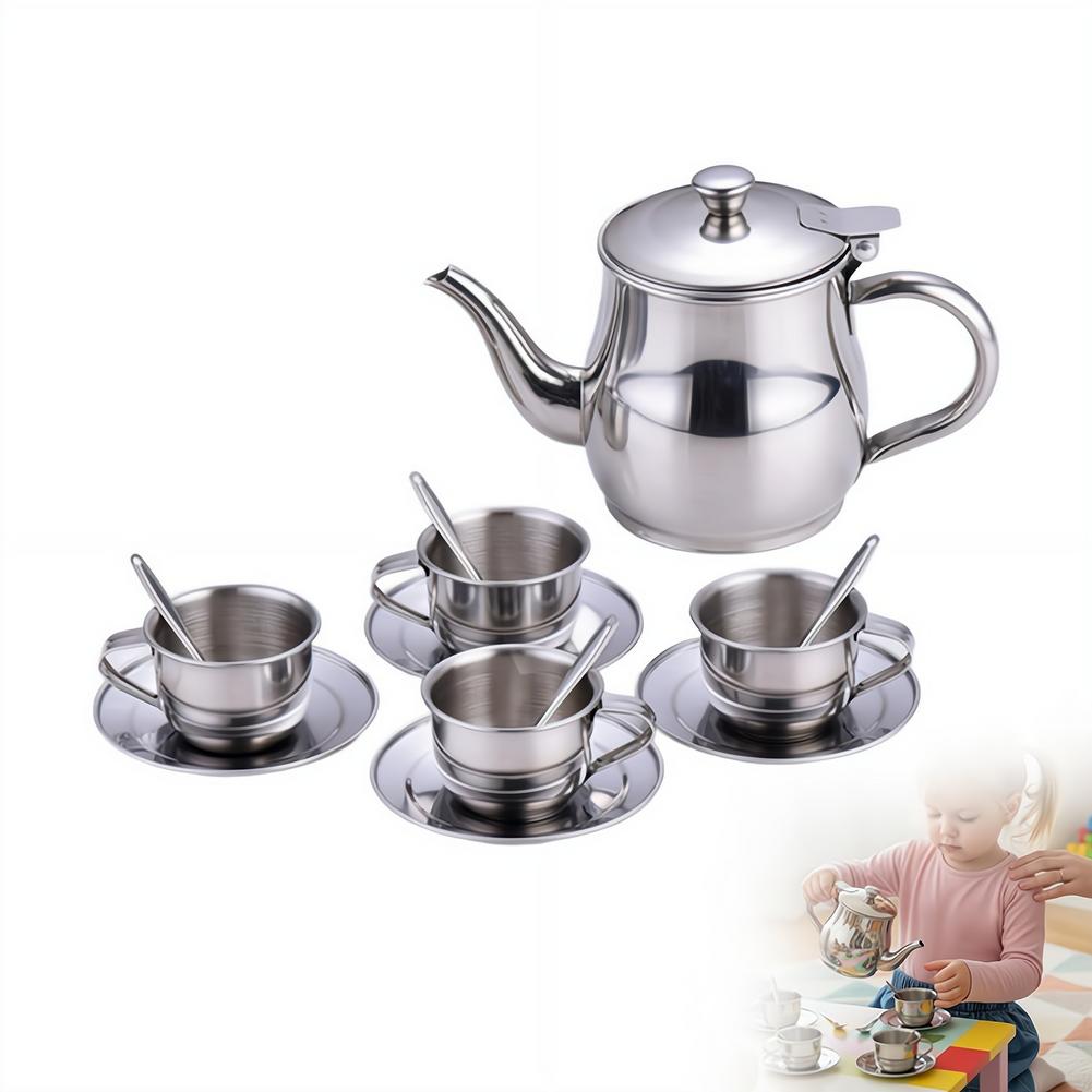 Kids Outdoor House With Kitchen - Set Peralatan Makan Teh Stainless Steel