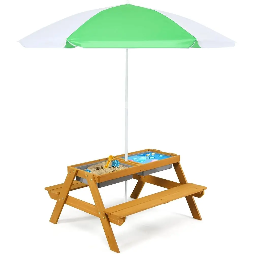 Kids Outdoor Umbrella - Meja Piknik Anak 3-in-1 yang Dapat