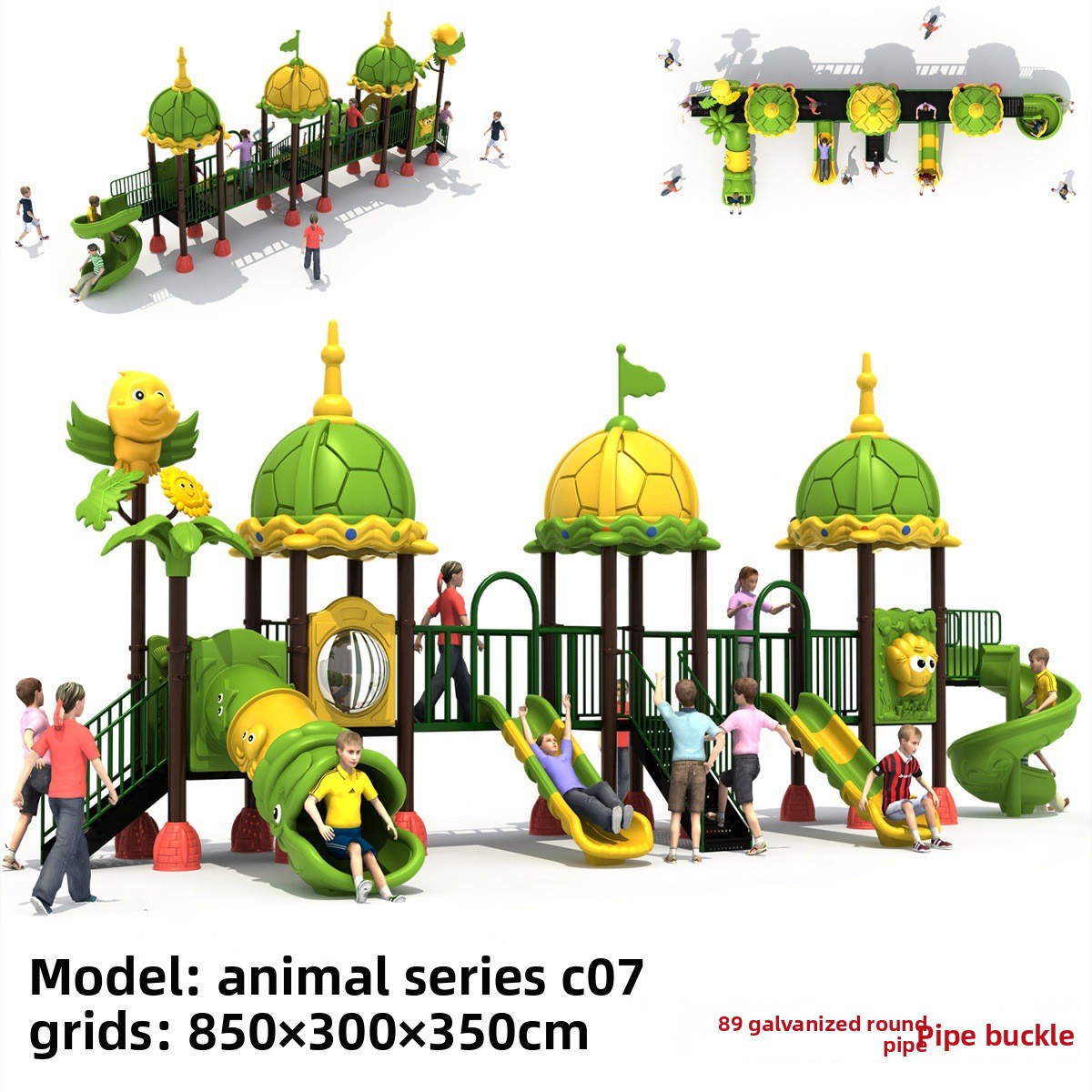 Kids Outdoor Swing Set With Slide - Peralatan Bermain Anak-Anak Luar Ruangan untuk