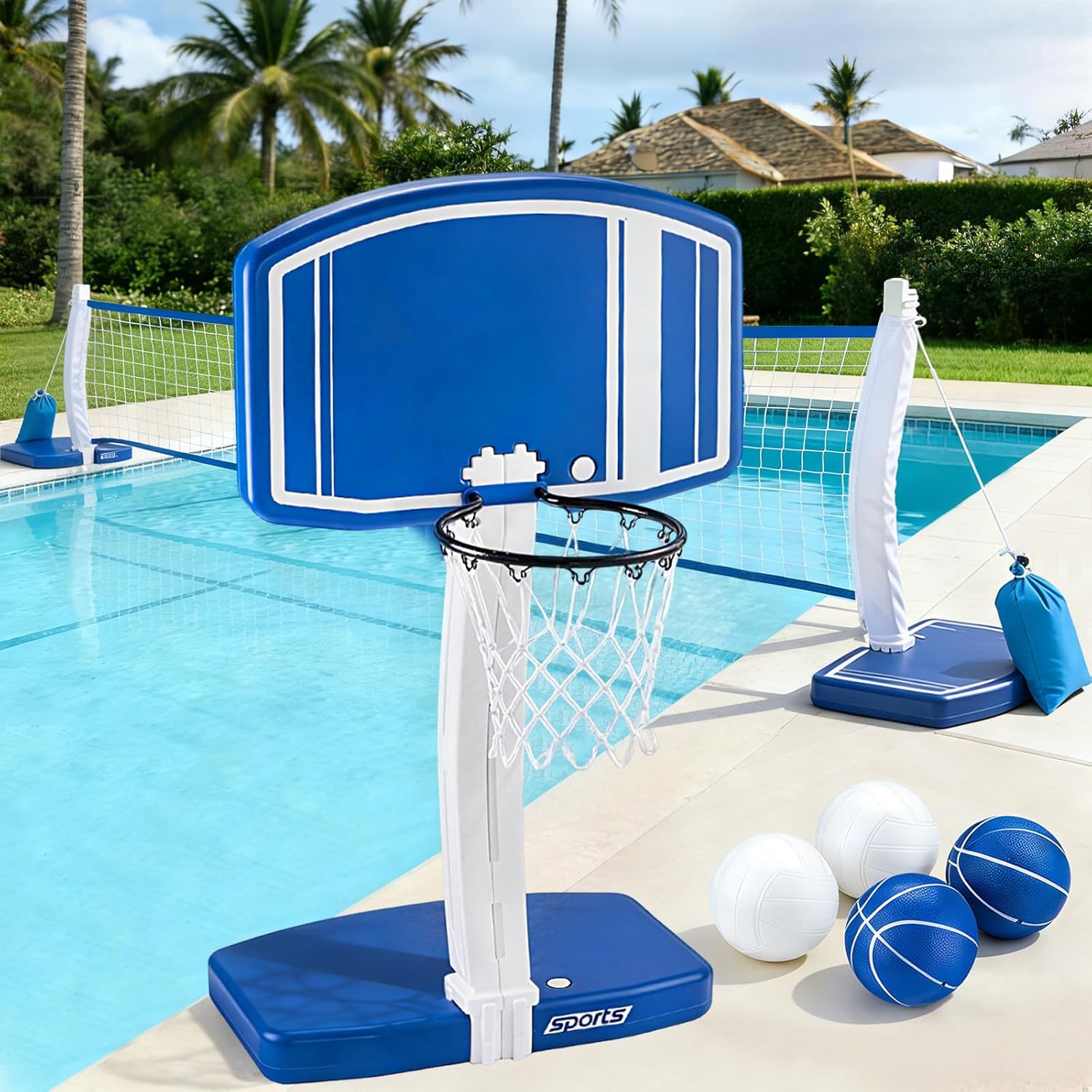 Kids Outdoor Basketball Hoop - Ring Basket dan Jaring Bola Voli