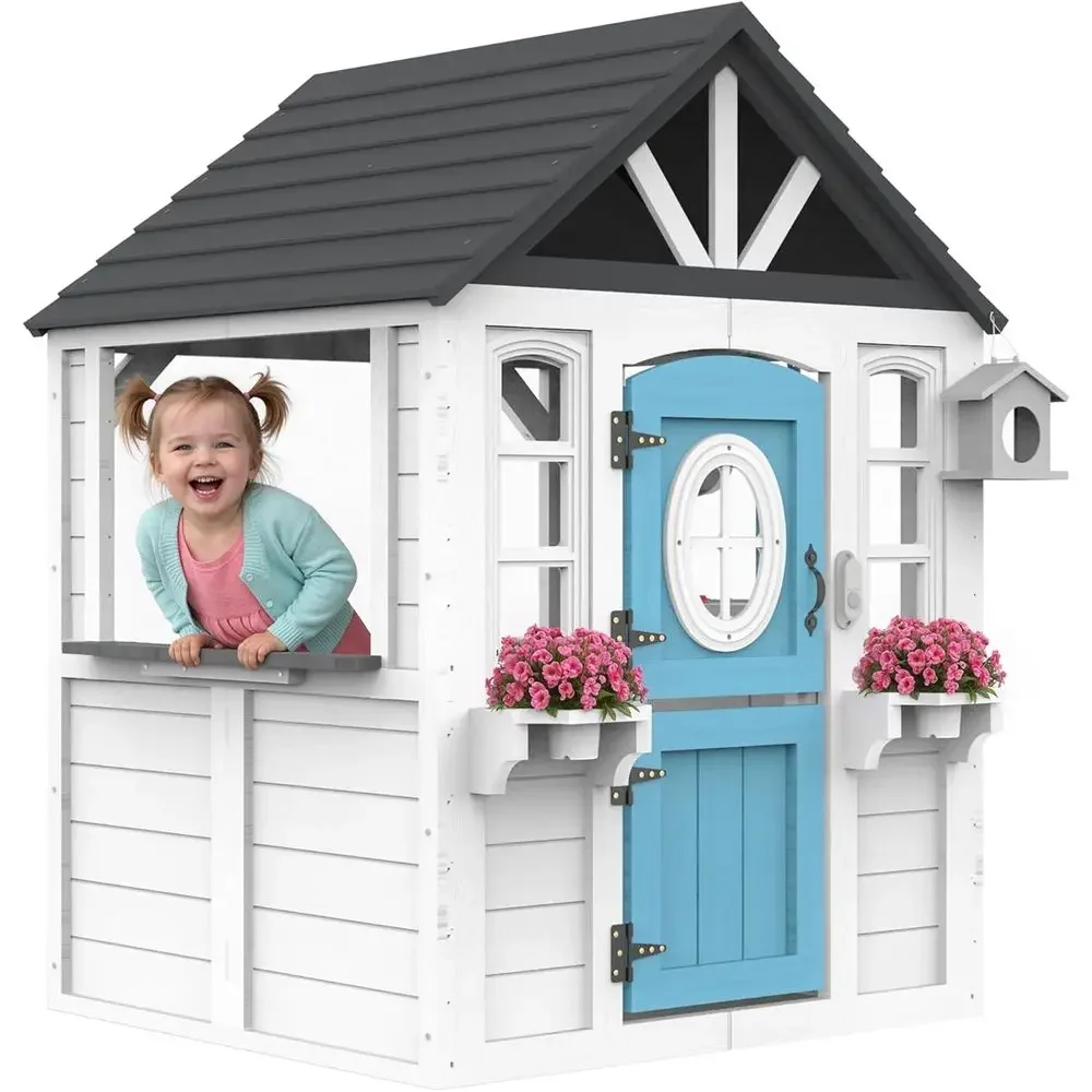 Kids Outdoor House With Kitchen - Rumah Mainan Kayu YOE untuk Anak