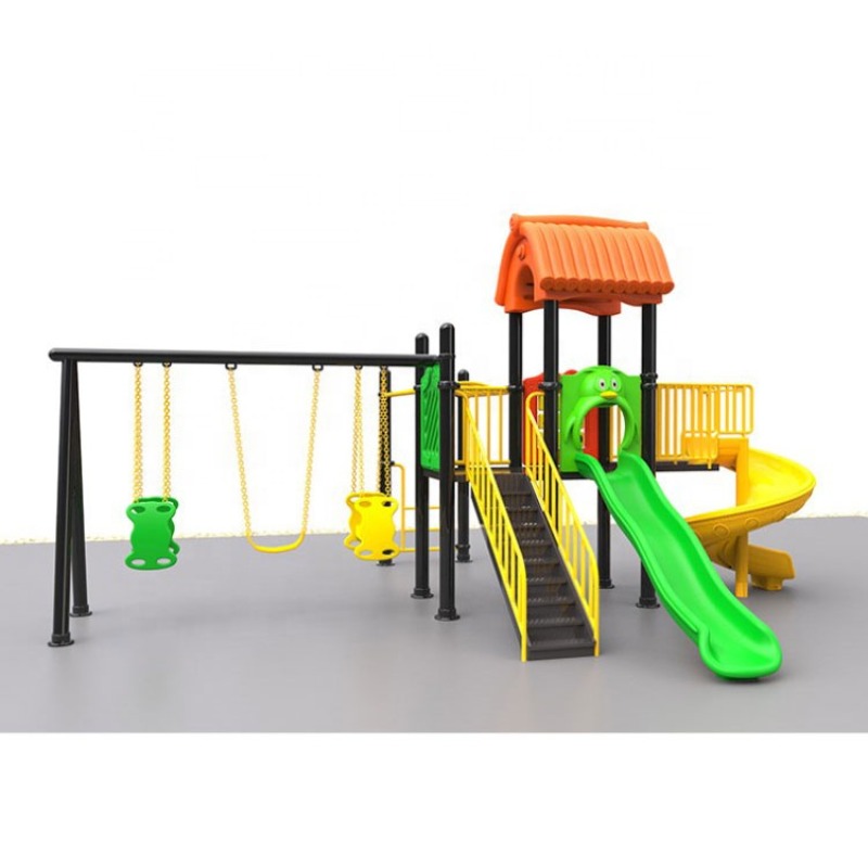 Kids Outdoor Swing Set With Slide - Set Ayunan dan Perosotan Luar Ruangan