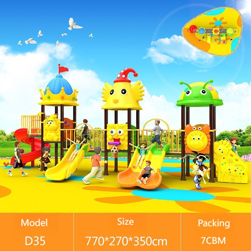 Kids Outdoor Swing Set With Slide - Peralatan Taman Bermain Murah dan Kecil,