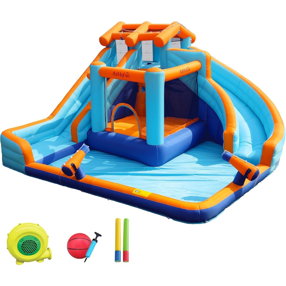 Kids Outdoor Basketball Hoop - Perosotan Air Besar Rumah Loncat dengan
