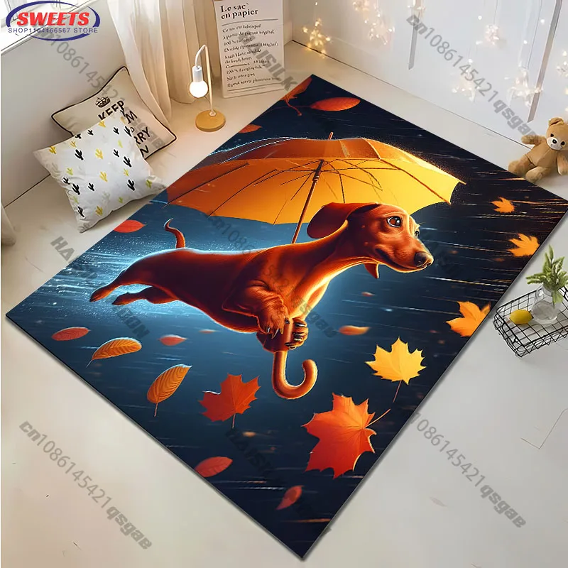 Kids Outdoor Umbrella - Karpet Lucu Bertema Natal dengan Gambar
