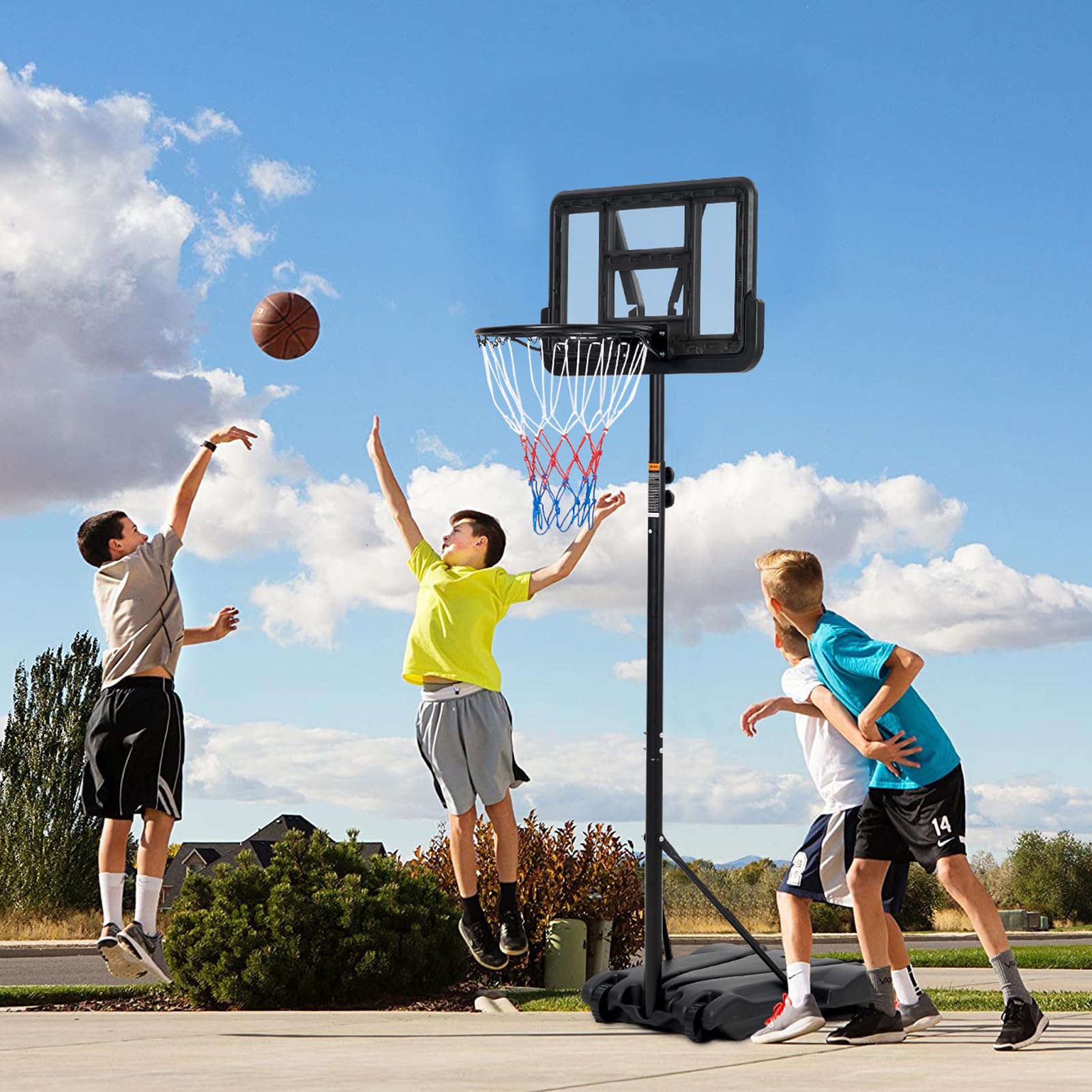 Kids Outdoor Basketball Hoop - Ring Basket Anak, Tinggi Dapat Disesuaikan