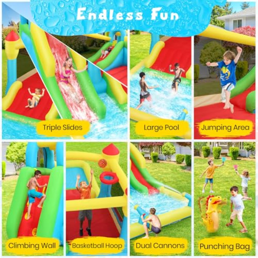 Rumah mainan air tiup outdoor/ - Kids Outdoor House ulasan dan harga