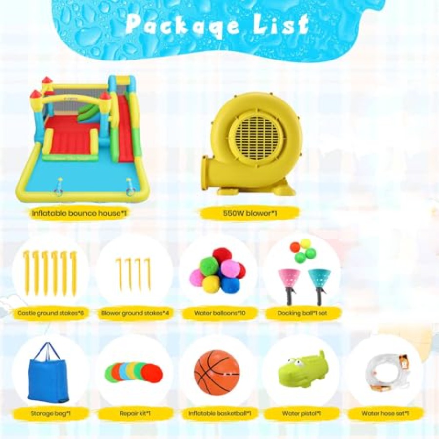 Rumah mainan air tiup outdoor/ - Kids Outdoor House ulasan dan harga