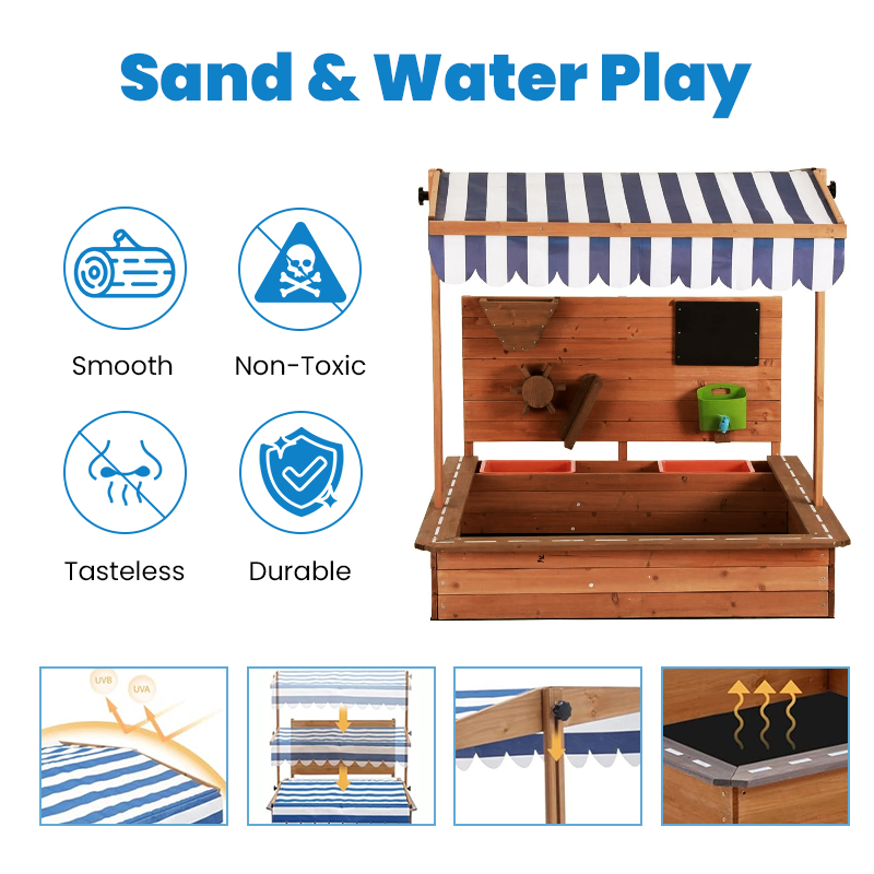 Meja Air Kayu Montessori untuk - Kids Outdoor Mud Table ulasan dan harga