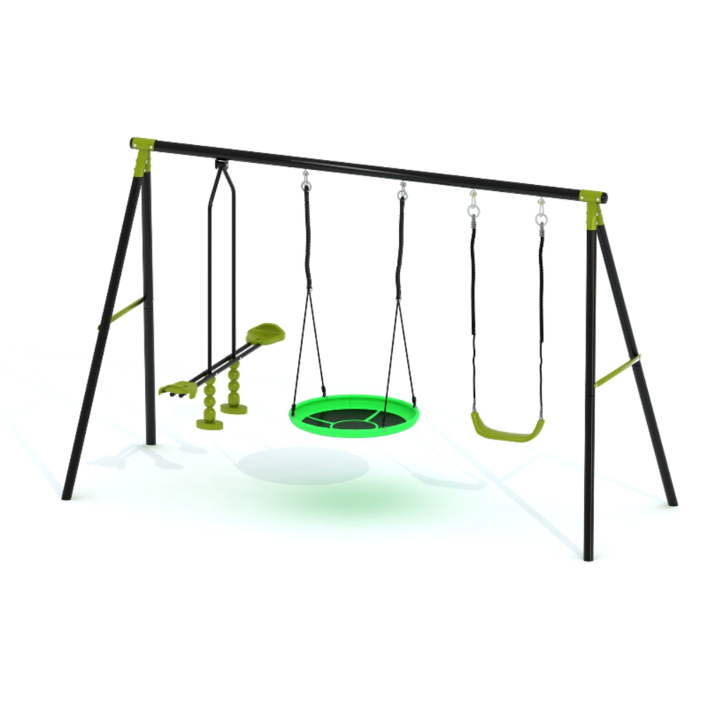 Set Ayunan, Perosotan, dan Pan - Kids Outdoor Swing Set With Slide ulasan dan harga