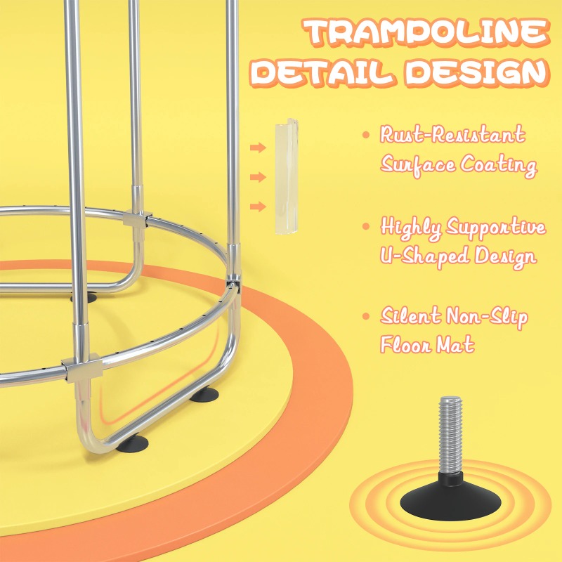 Trampolin Anak 5FT 8-in-1 Mini - Kids Outdoor Basketball Hoop ulasan dan harga