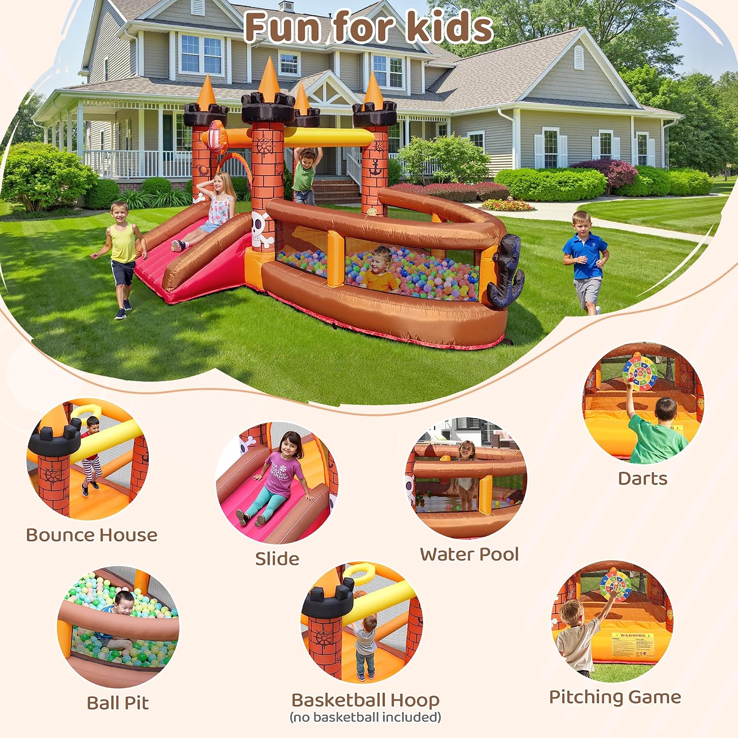 Rumah Loncat Tiup untuk Anak U - Kids Outdoor House ulasan dan harga
