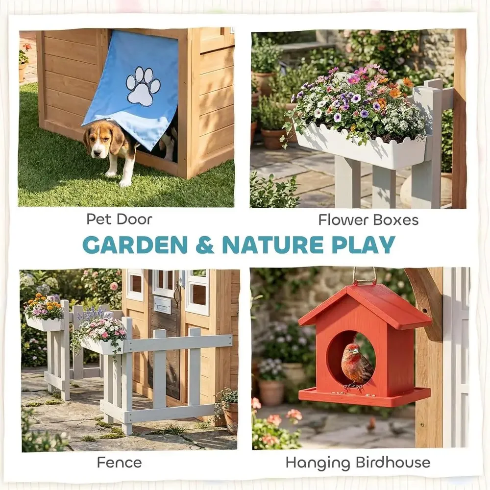 Rumah Bermain Anak Qaba Outdoo - Qaba Kids Outdoor Playhouse ulasan dan harga
