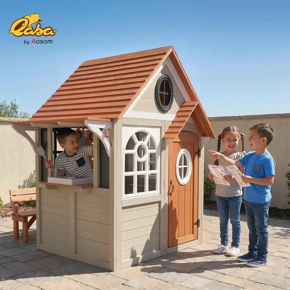 Rumah Bermain Luar Ruangan Qab - Qaba Kids Outdoor Playhouse ulasan dan harga