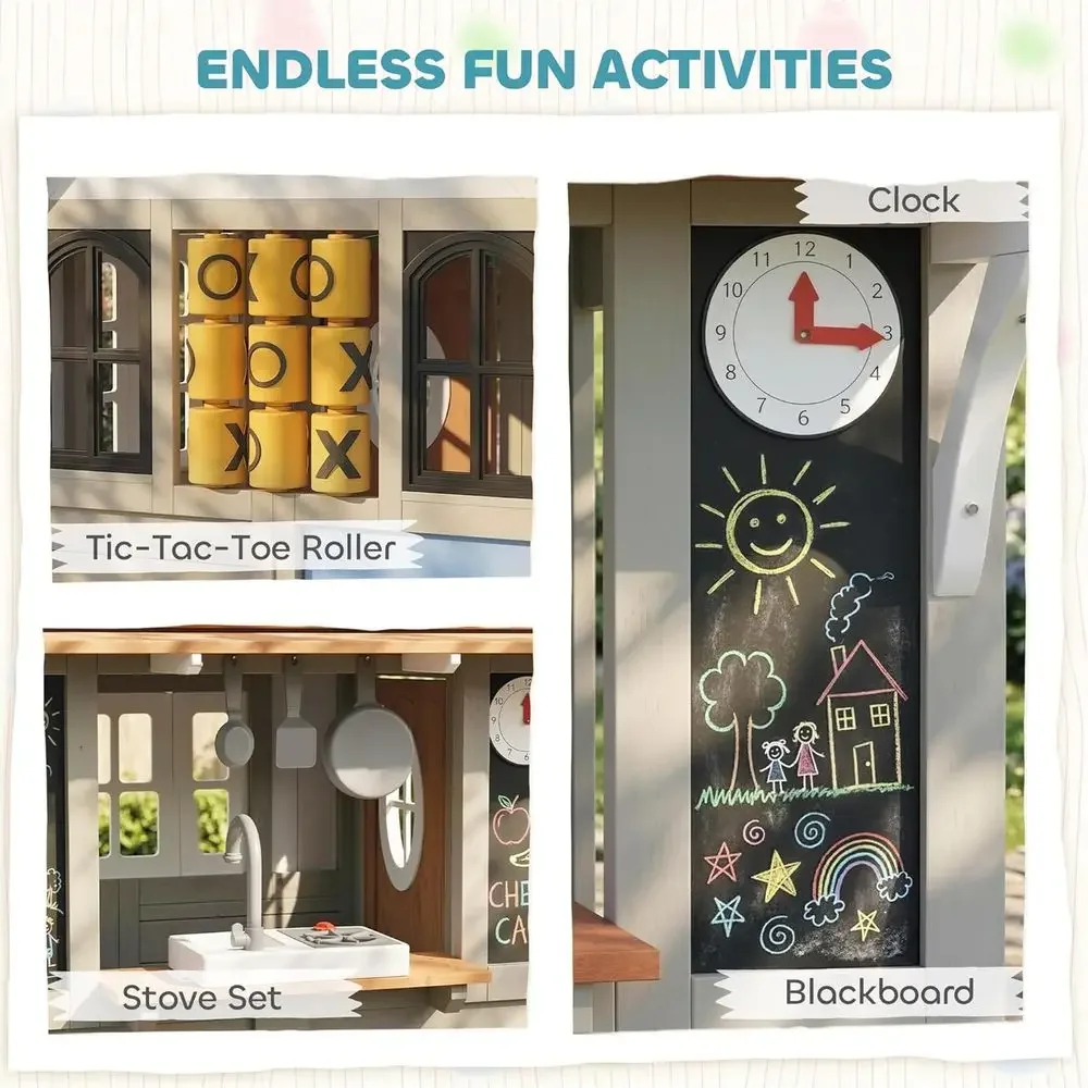 Rumah Bermain Luar Ruangan Qab - Qaba Kids Outdoor Playhouse ulasan dan harga