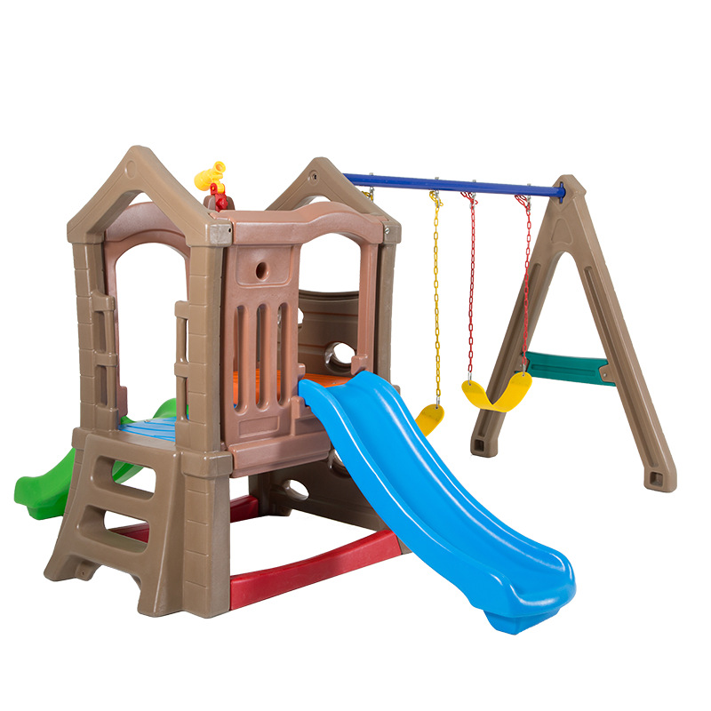 Perosotan Plastik Ganda Berkua - Kids Outdoor Swing Set With Slide ulasan dan harga