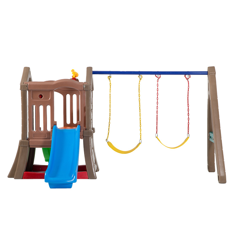 Perosotan Plastik Ganda Berkua - Kids Outdoor Swing Set With Slide ulasan dan harga