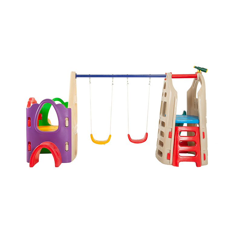 Perosotan Plastik Ganda Berkua - Kids Outdoor Swing Set With Slide ulasan dan harga