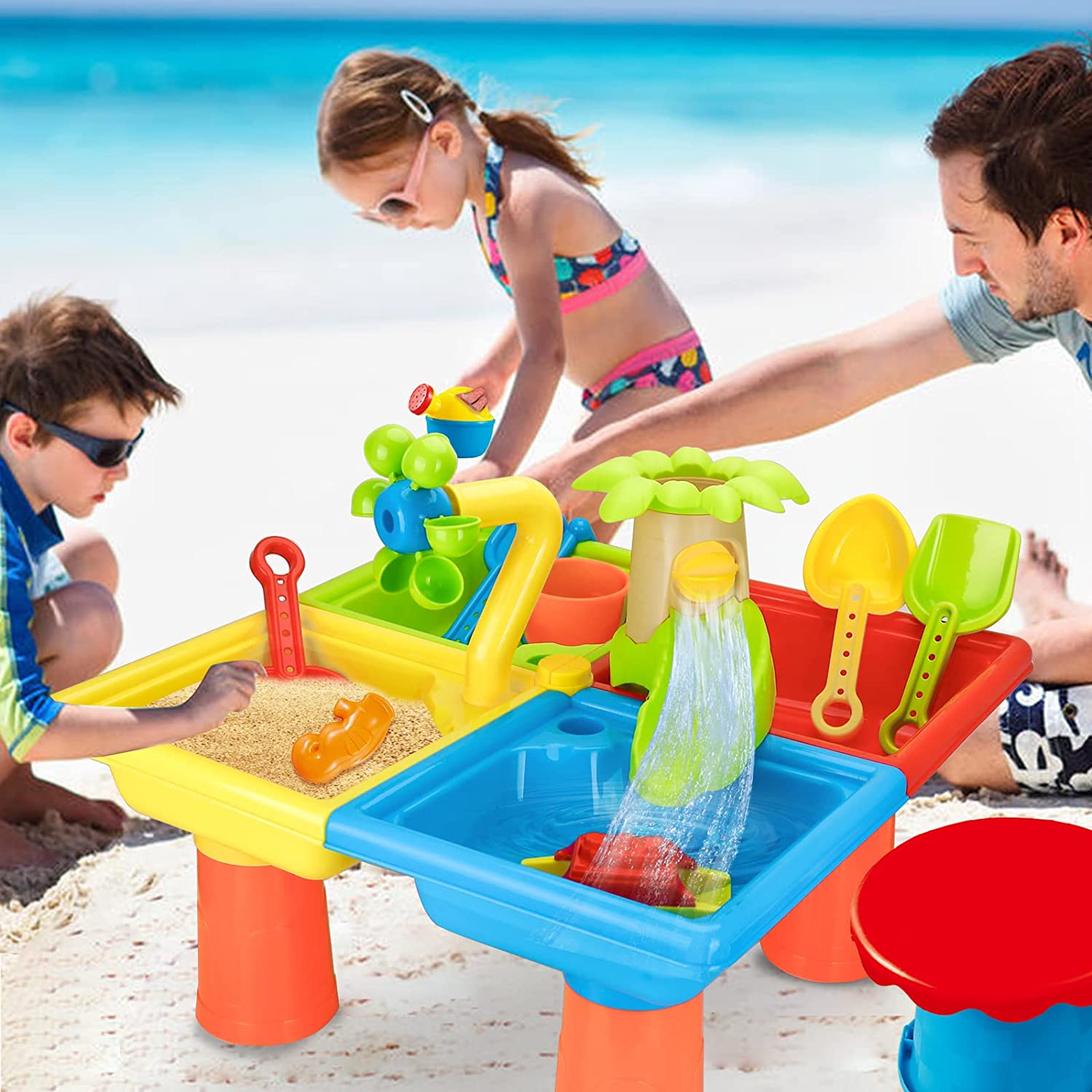 Meja pantai bermain pasir main - Kids Outdoor Pool ulasan dan harga
