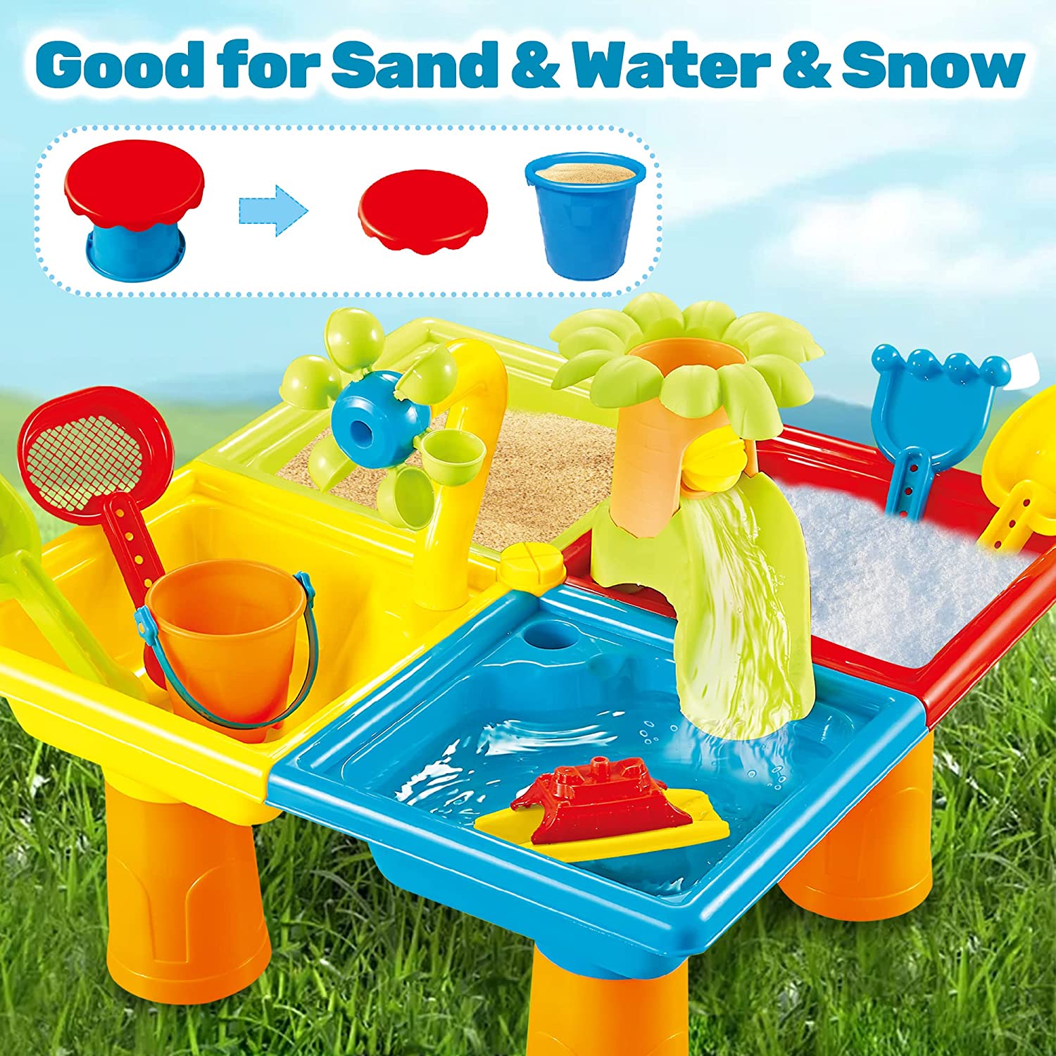 Meja pantai bermain pasir main - Kids Outdoor Pool ulasan dan harga