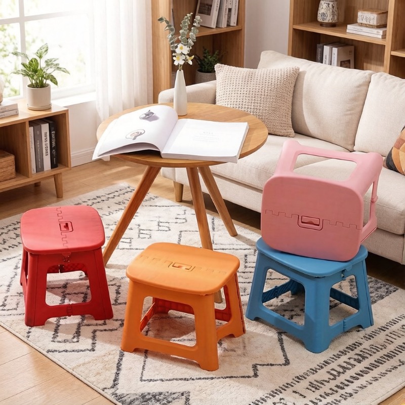 ww-2PCS Bangku Plastik Lipat,  - Kids Outdoor Foldable Chair ulasan dan harga