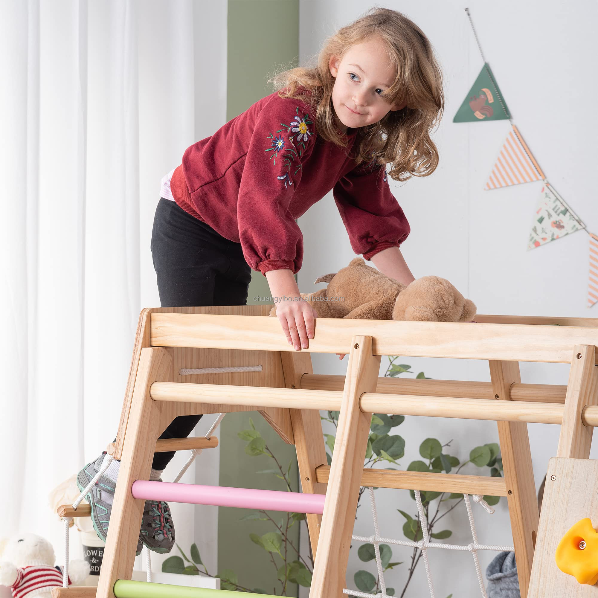 Produk Taman Hiburan Dinding P - Kids Outdoor Swing Set With Slide ulasan dan harga