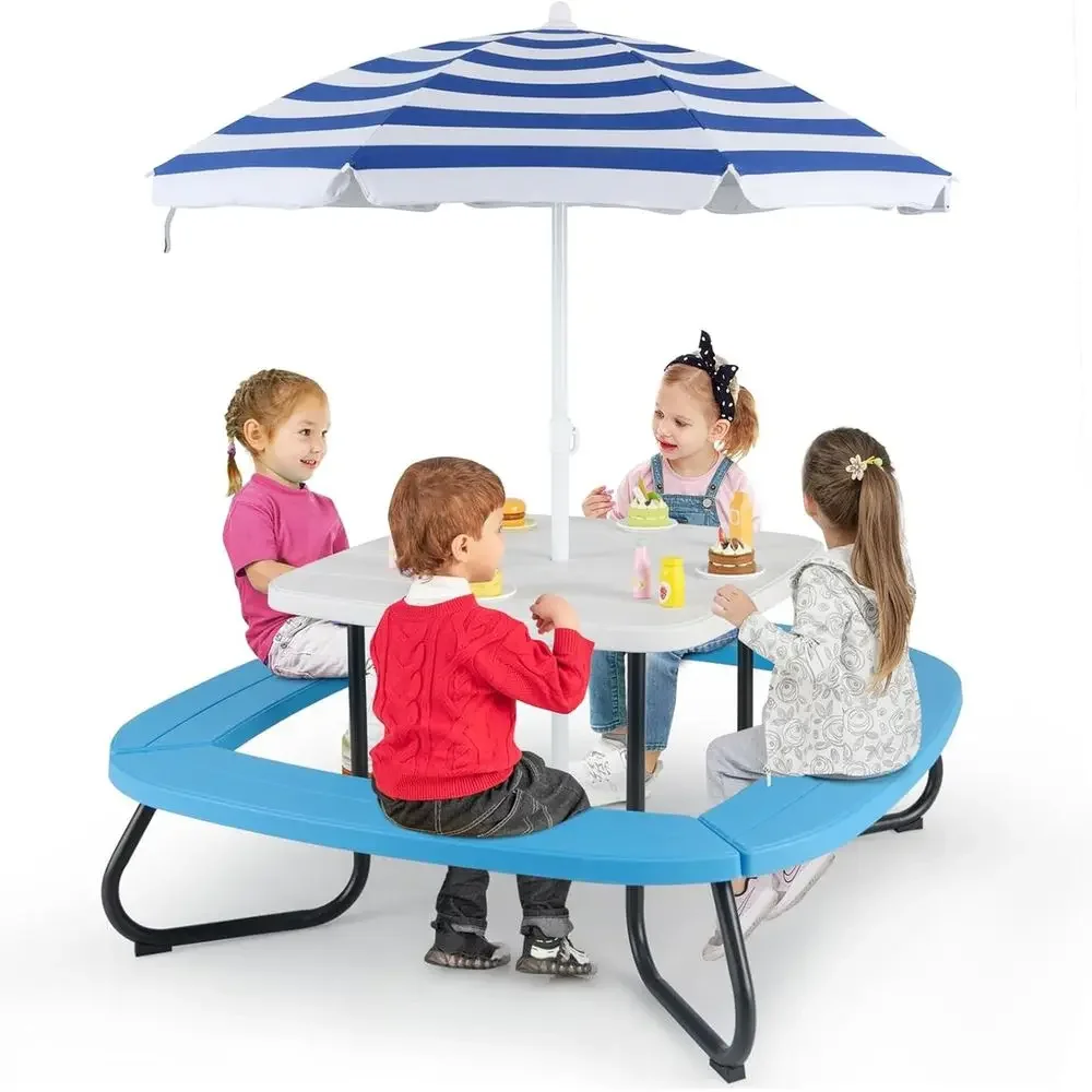 Meja Piknik Anak 8 Orang denga - Kids Outdoor Umbrella ulasan dan harga