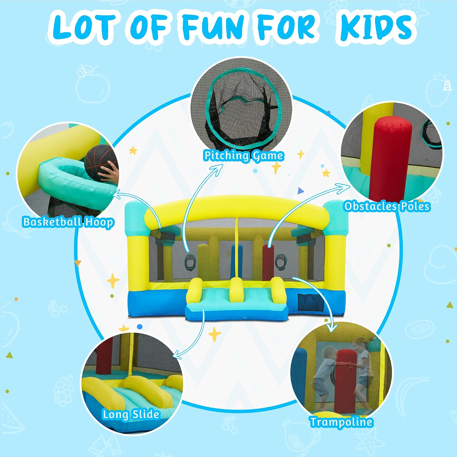 Rumah Loncat Besar, Kastil Lon - Kids Outdoor House ulasan dan harga