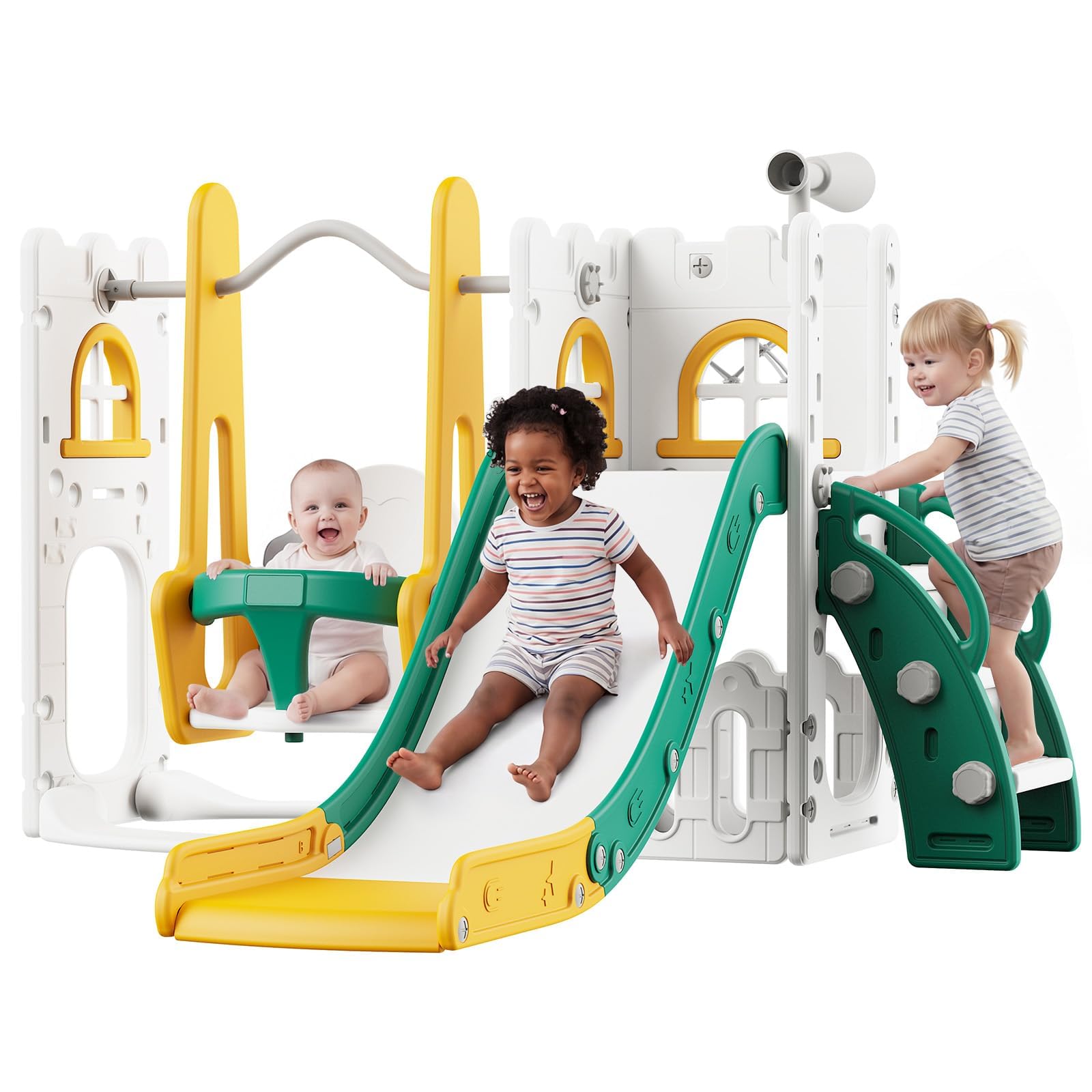 7 in 1 Set Perosotan dan Ayuna - Kids Outdoor Swing Set With Slide ulasan dan harga
