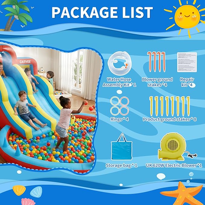 Taman Air Tiup 8-in-1 Semua Mu - Kids Outdoor Pool ulasan dan harga