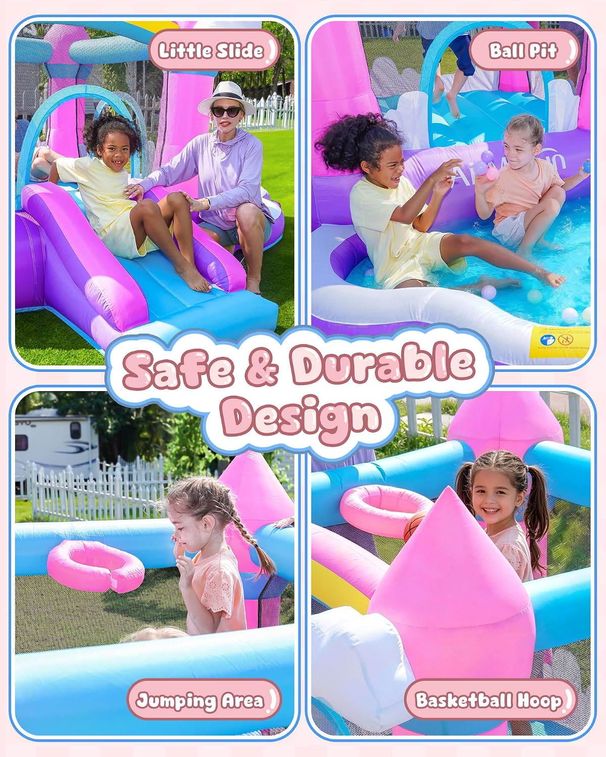 Rumah Loncat Tiup Warna Pink u - Kids Outdoor Pool ulasan dan harga