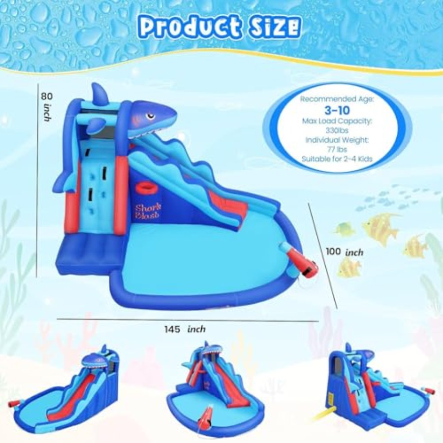 Perosotan air tiup outdoor/ind - Kids Outdoor House ulasan dan harga