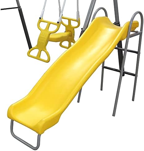 Ayunan Logam Sun Playground A  - Kids Outdoor Swing Set With Slide ulasan dan harga