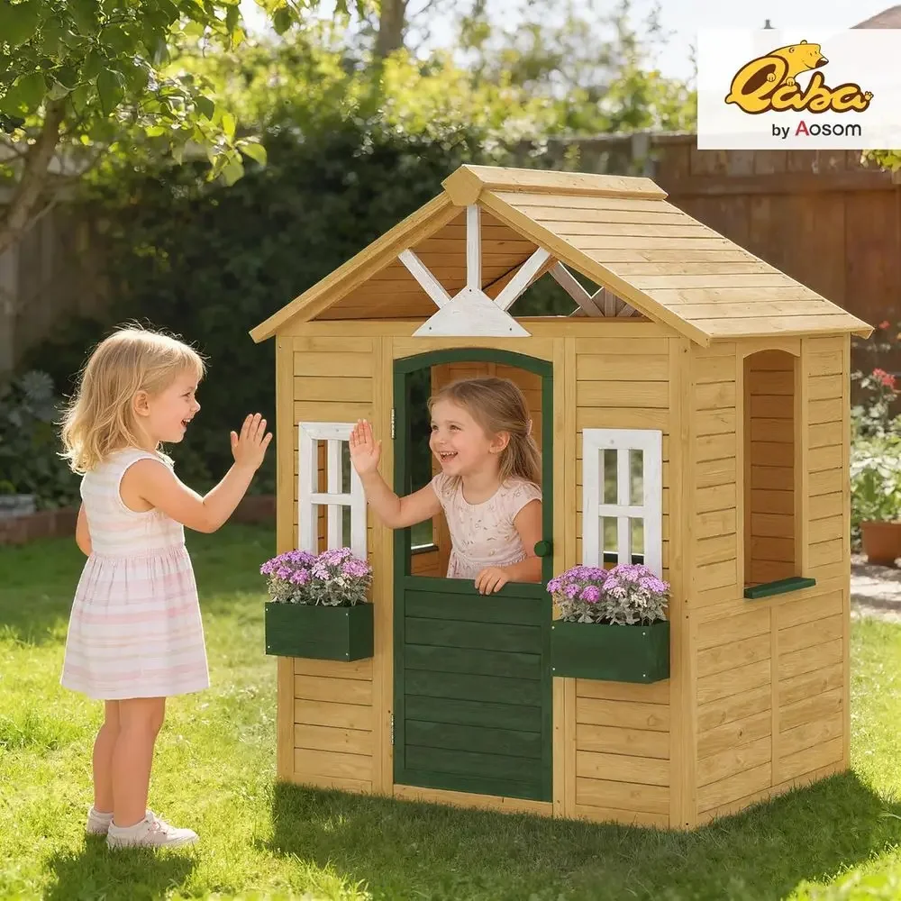 Rumah Bermain Anak Qaba Outdoo - Qaba Kids Outdoor Playhouse ulasan dan harga