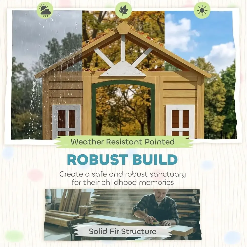 Rumah Bermain Anak Qaba Outdoo - Qaba Kids Outdoor Playhouse ulasan dan harga