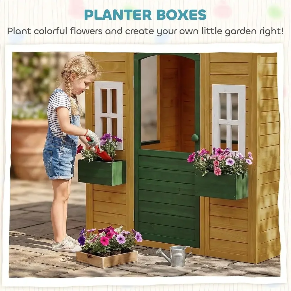 Rumah Bermain Anak Qaba Outdoo - Qaba Kids Outdoor Playhouse ulasan dan harga