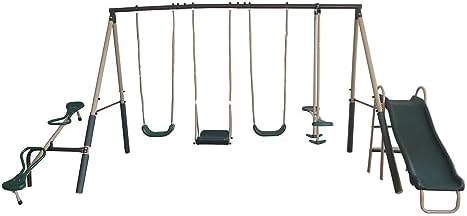 Perlengkapan Bermain Anak Luar - Kids Outdoor Swing Set With Slide ulasan dan harga