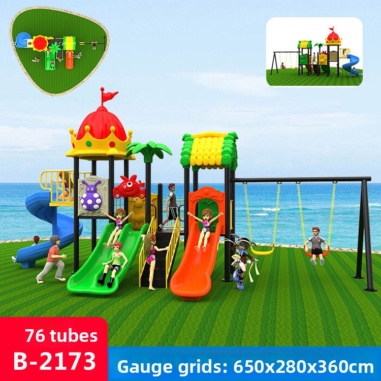 Peralatan Bermain Anak-Anak di - Kids Outdoor Swing Set With Slide ulasan dan harga