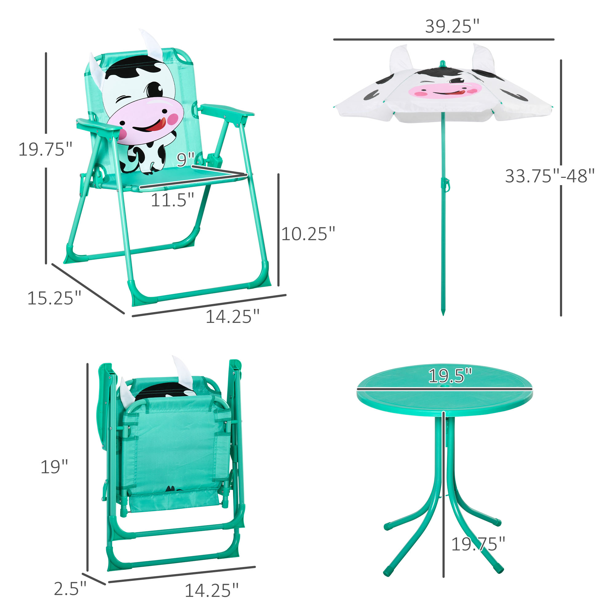 Set Meja dan Kursi Anak, Furni - Kids Outdoor Chair And Table ulasan dan harga