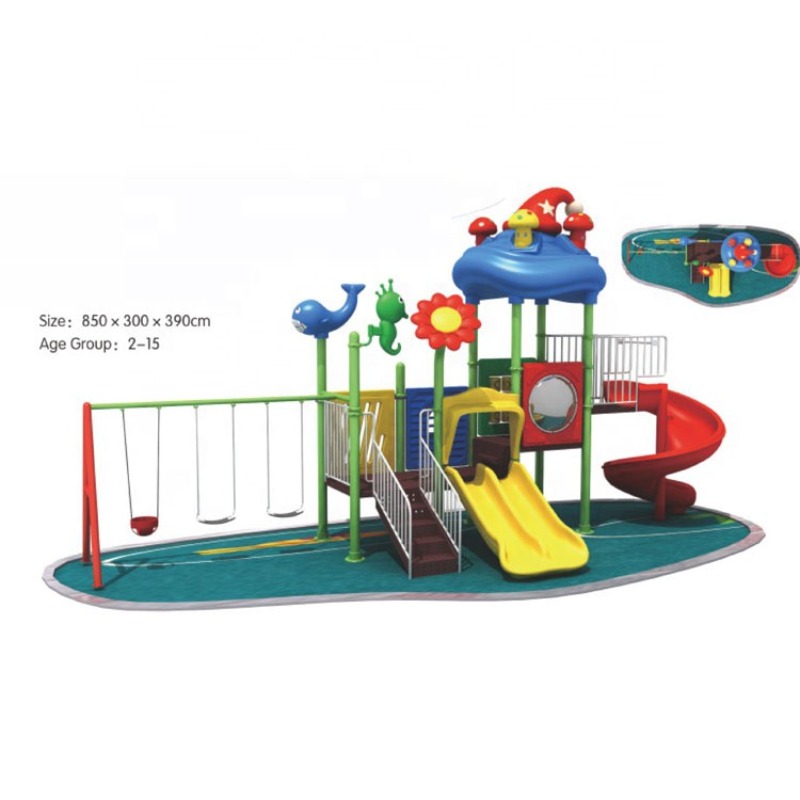 Set Ayunan dan Perosotan Luar  - Kids Outdoor Swing Set With Slide ulasan dan harga