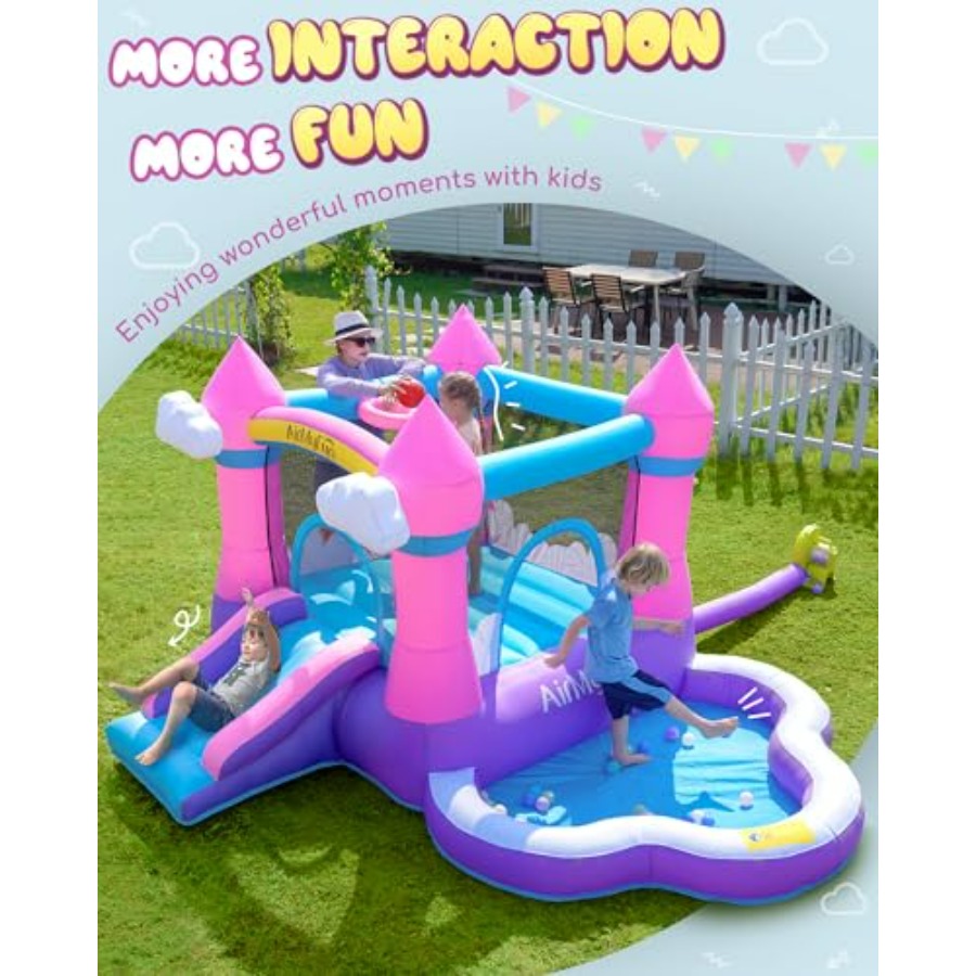 Rumah mainan tiup warna pink u - Kids Outdoor House ulasan dan harga