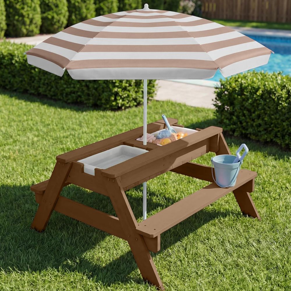 Meja Piknik Anak dengan Payung - Kids Outdoor Umbrella ulasan dan harga