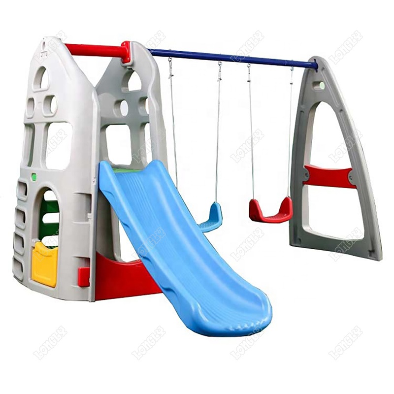 Perosotan dan Ayunan Plastik u - Kids Outdoor Swing Set With Slide ulasan dan harga