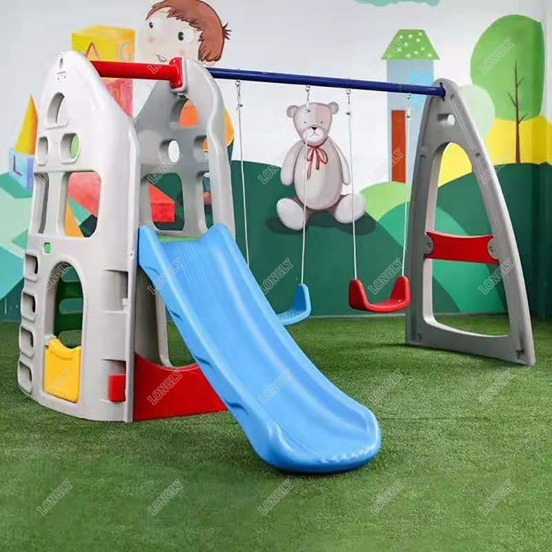 Perosotan dan Ayunan Plastik u - Kids Outdoor Swing Set With Slide ulasan dan harga