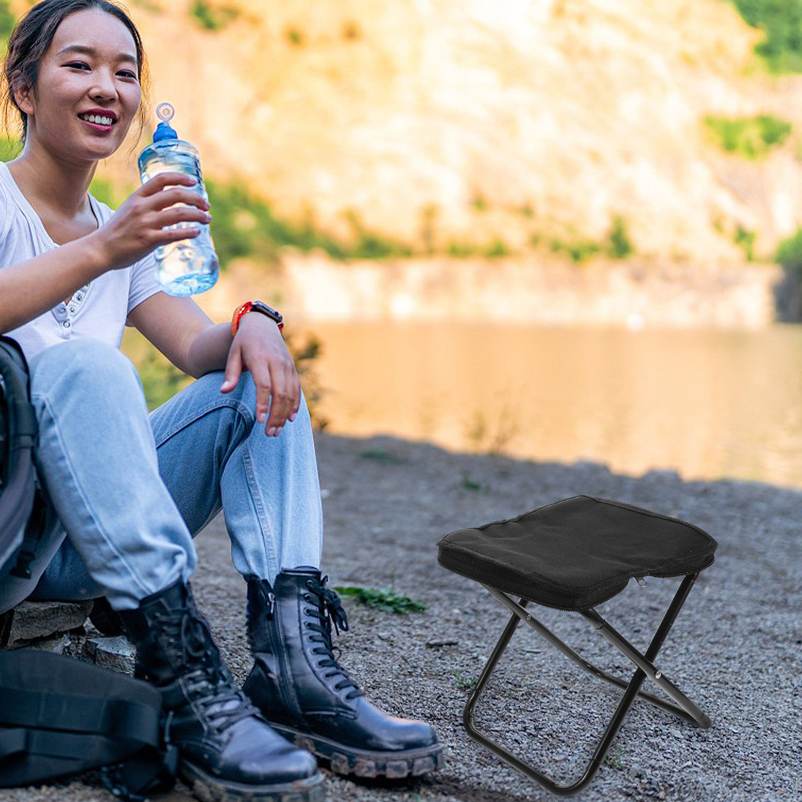 Kursi Lipat Mini Ringan Portab - Kids Outdoor Foldable Chair ulasan dan harga
