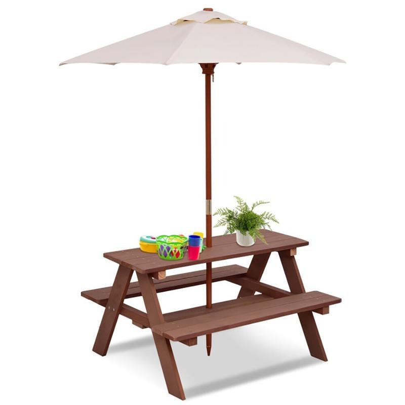 Set Meja Piknik Anak 4 Kursi L - Kids Outdoor Umbrella ulasan dan harga