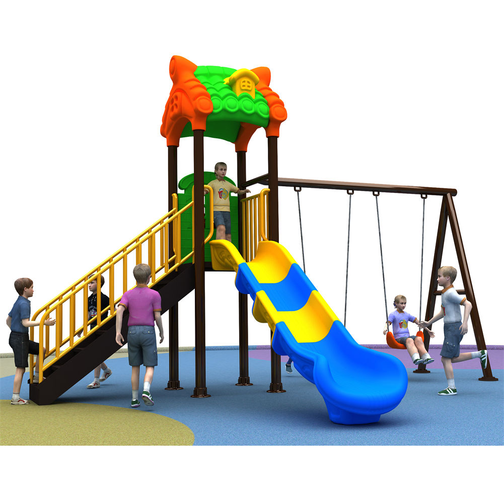 Peralatan Taman Bermain Anak L - Kids Outdoor Swing Set With Slide ulasan dan harga