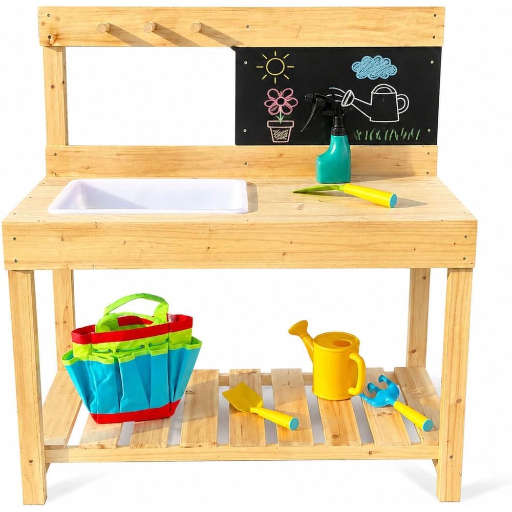 Meja Kerja Kayu Anak untuk Ber - Kids Outdoor Mud Table ulasan dan harga