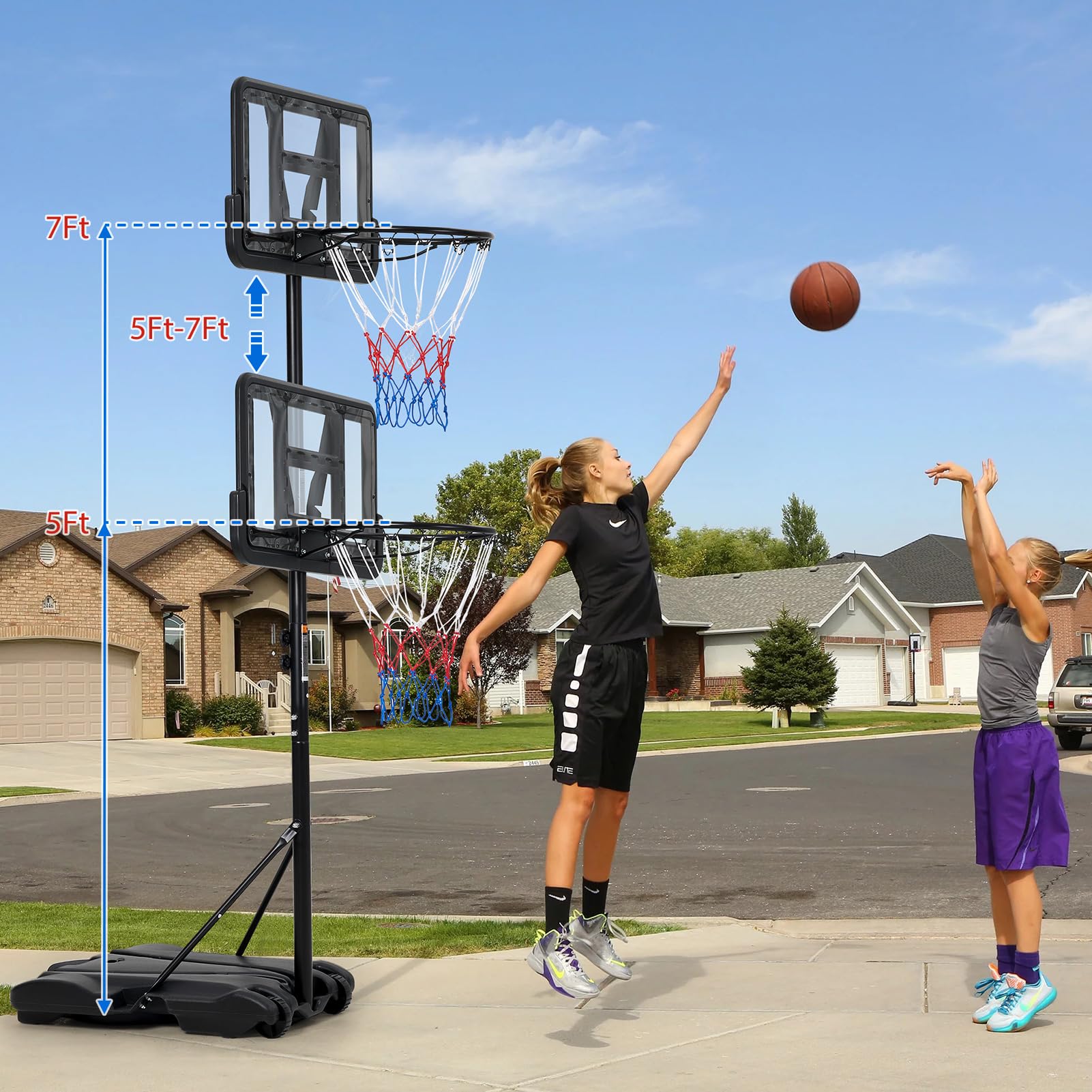 Ring Basket Anak, Tinggi Dapat - Kids Outdoor Basketball Hoop ulasan dan harga